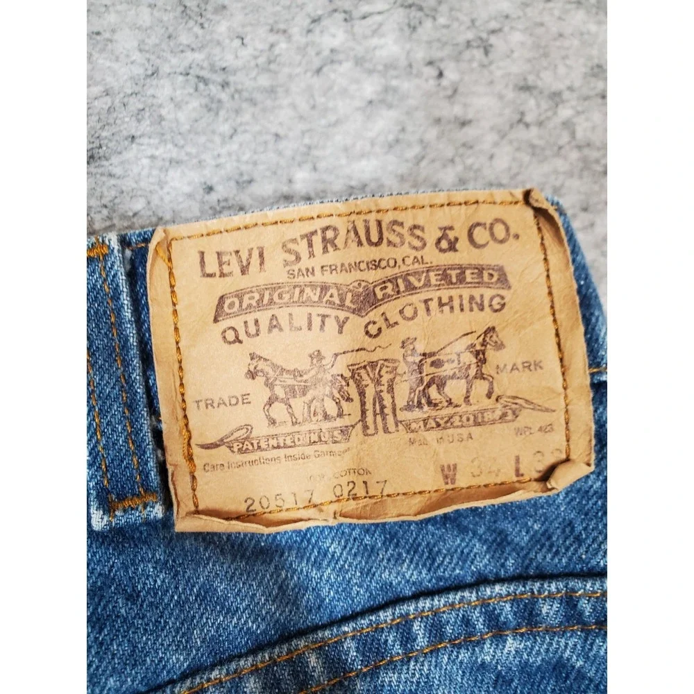 Vintage Levi's 517 Orange Tab Bootcut Jeans (Fits 33x29) 80s Rodeo Read